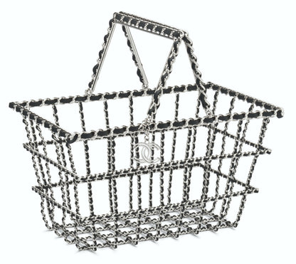 Chanel Black Calfskin and Silver Metal Basket Bag – Supermarket Showcase, Fall 2014