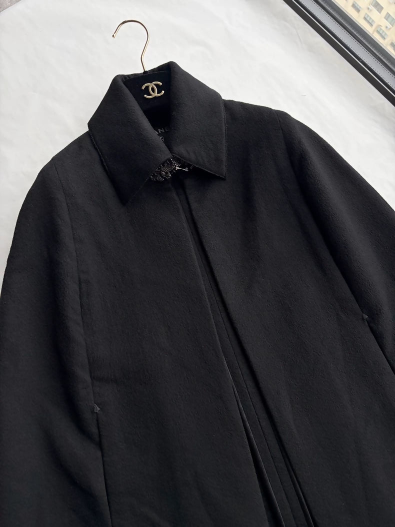 Chanel 09A Paris Moscow Limited Edition Black Cashmere Cape