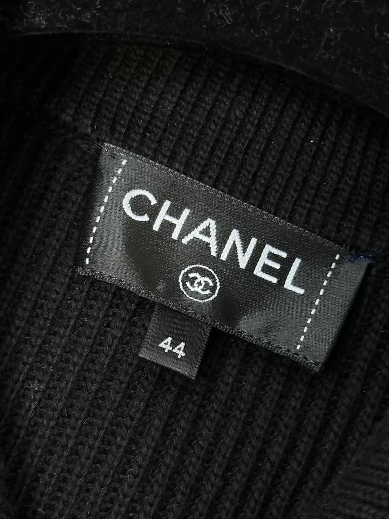 Chanel 24A Black and Red Cardigan