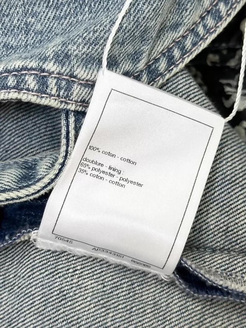 Chanel 25B blue denim jumpsuit