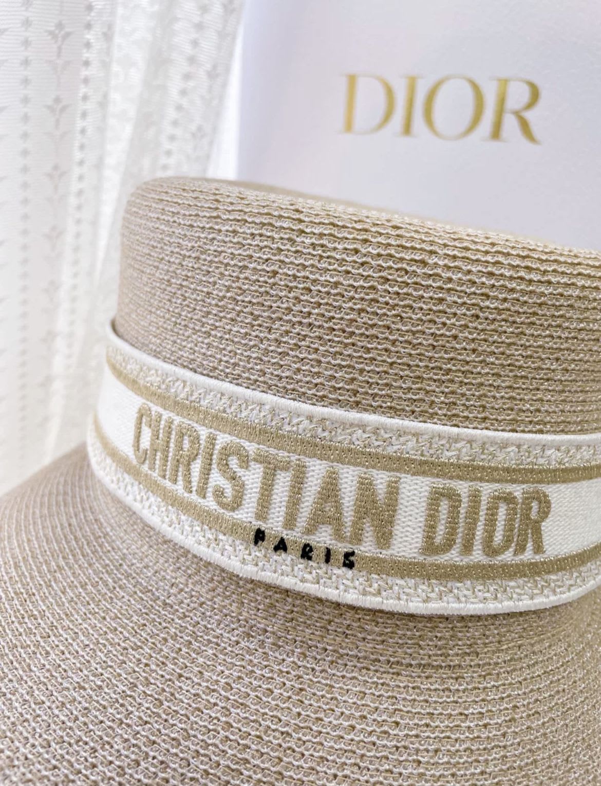 Dior classic woven hat