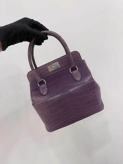 Hermès Tool Box 20 Purple matte alligator palladium hardware