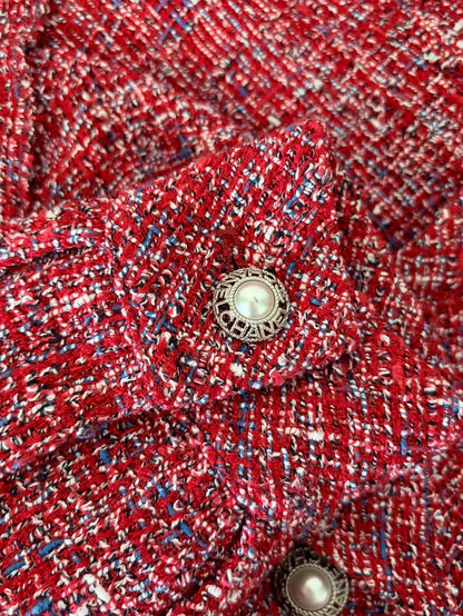 Chanel 19P Red Tweed Jacket