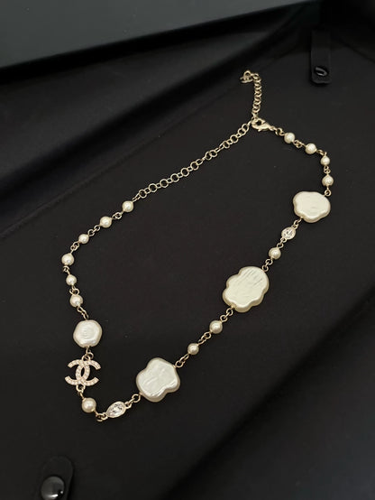 Chanel 25A Gold Pearl and Gemstone Necklace
