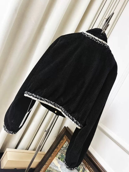 Chanel 25k black corduroy jacket
