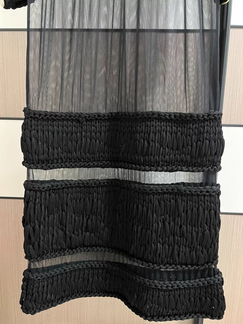 Chanel 23S black see-through dress