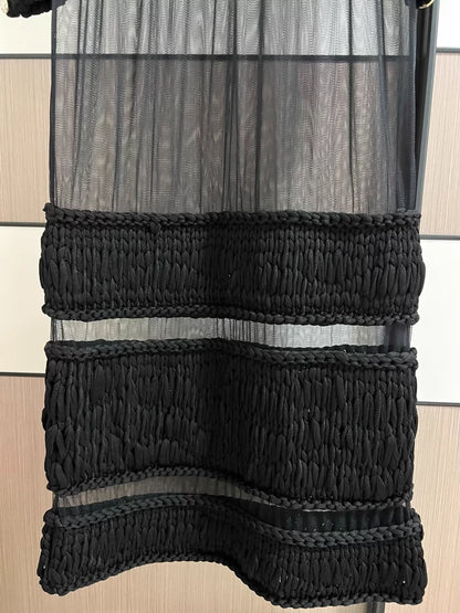 Chanel 23S black see-through dress