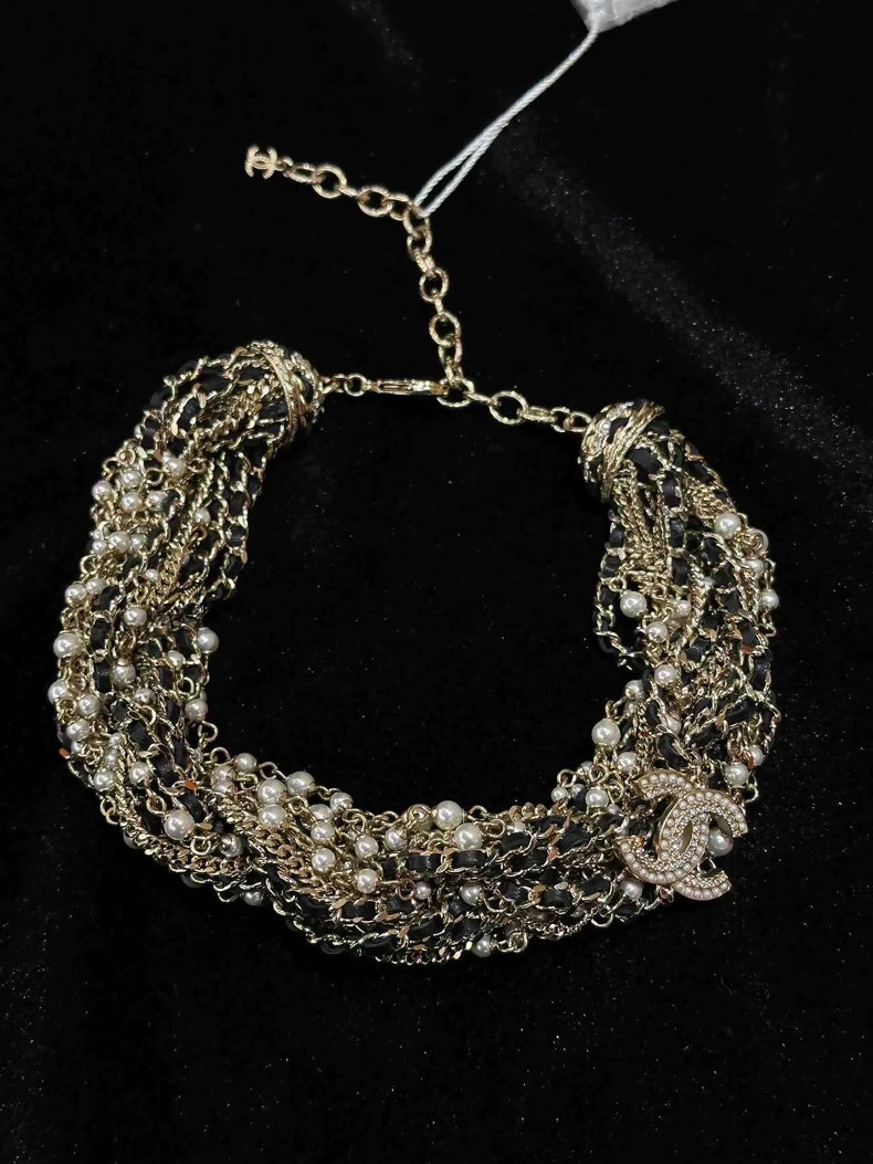 Chanel 21c multi-layered twisted choker