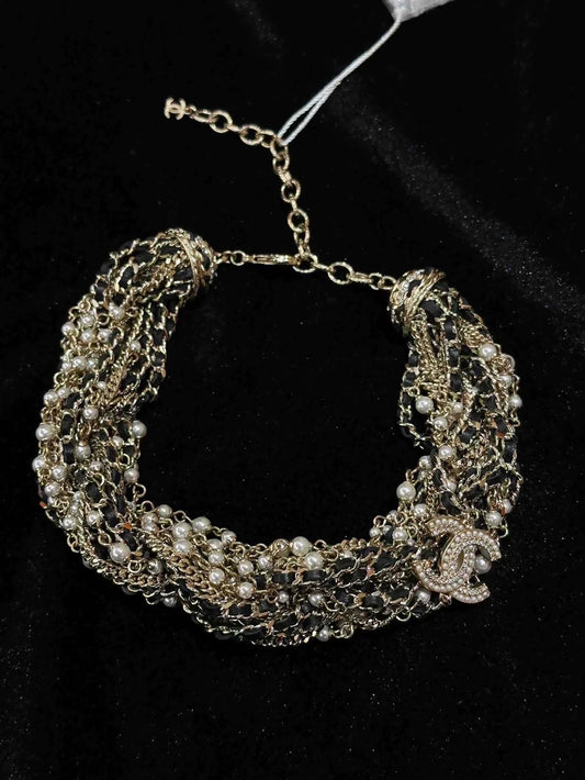 Chanel 21c multi-layered twisted choker