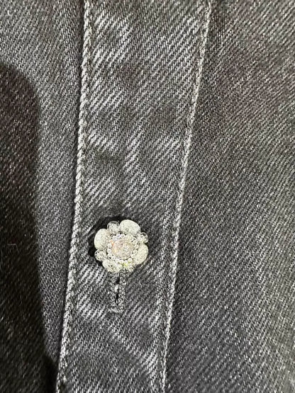 Chanel 24B grey-black denim shirt jacket