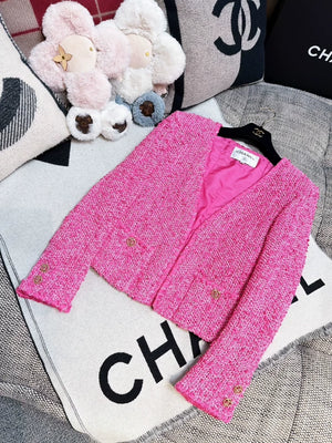 Chanel 21C Pink Tweed Jacket