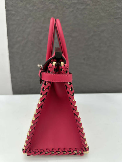Hermès Limited Edition Picnic Birkin 25 Rose Framboise Osier Wicker & Swift Leather with Palladium Hardware