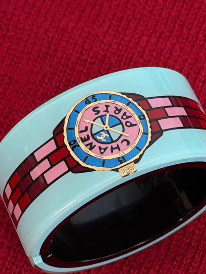 Chanel 23A Pink Blue Watch Bracelet