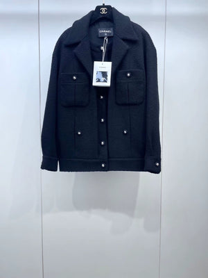 Chanel 24K black wool jacket