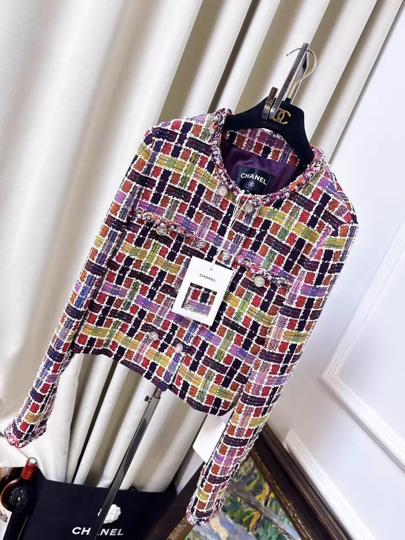 Chanel 23A colorful tweed jacket