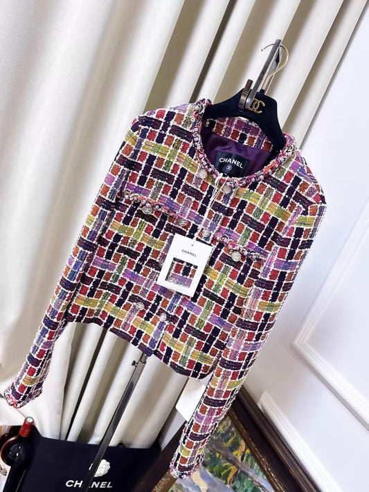 Chanel 23A colorful tweed jacket