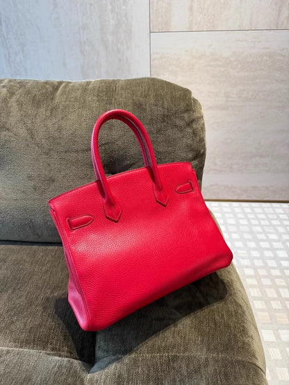 Hermes Birkin 30 S3 Rouge De Coeur togo leather gold harwdare