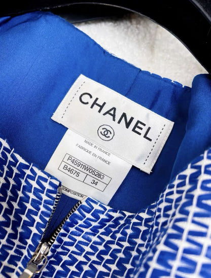 Chanel blue and white dress