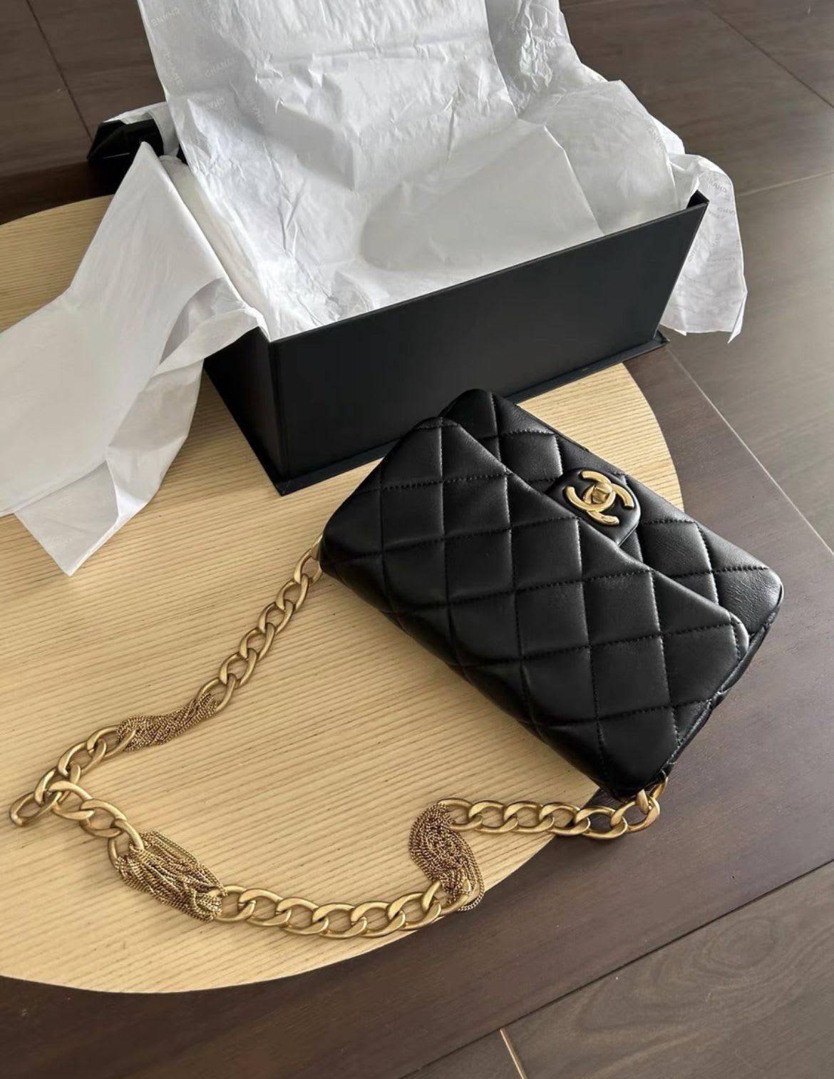 Chanel 23a square tassel bag