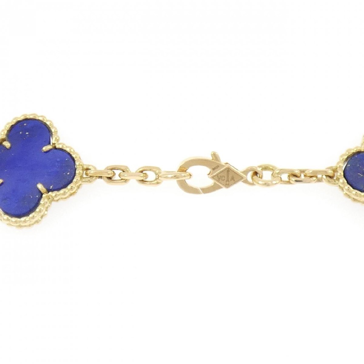 Van Cleef & Arpels Vintage Alhambra Lapis Lazuli 20 Motif Yellow Gold Necklac