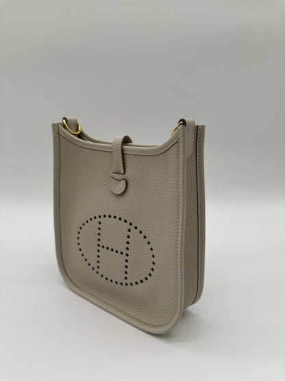 Hermes Mini Evelyne Clemence Craie GHW Stamp K 2025