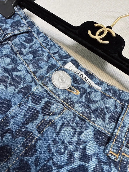 Chanel 24B camellia blue jeans
