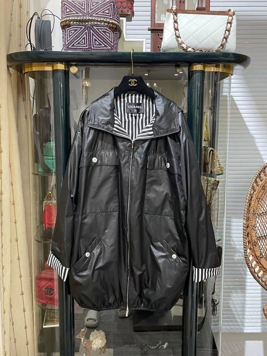 Chanel 24M black rain coat