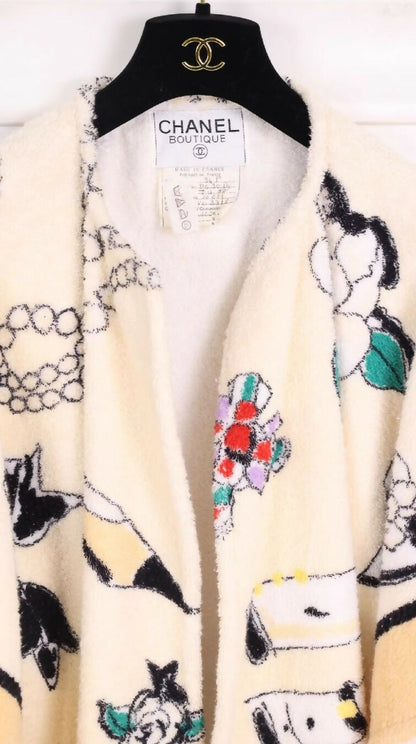 Chanel 1994 Towel Series Yellow Graffiti coat