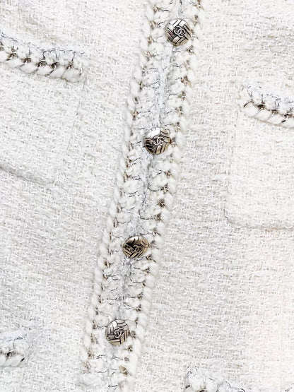 Chanel 11A ecru tweed dress