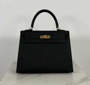 Hermès Kelly 25 Black Epsom GHW G 2026