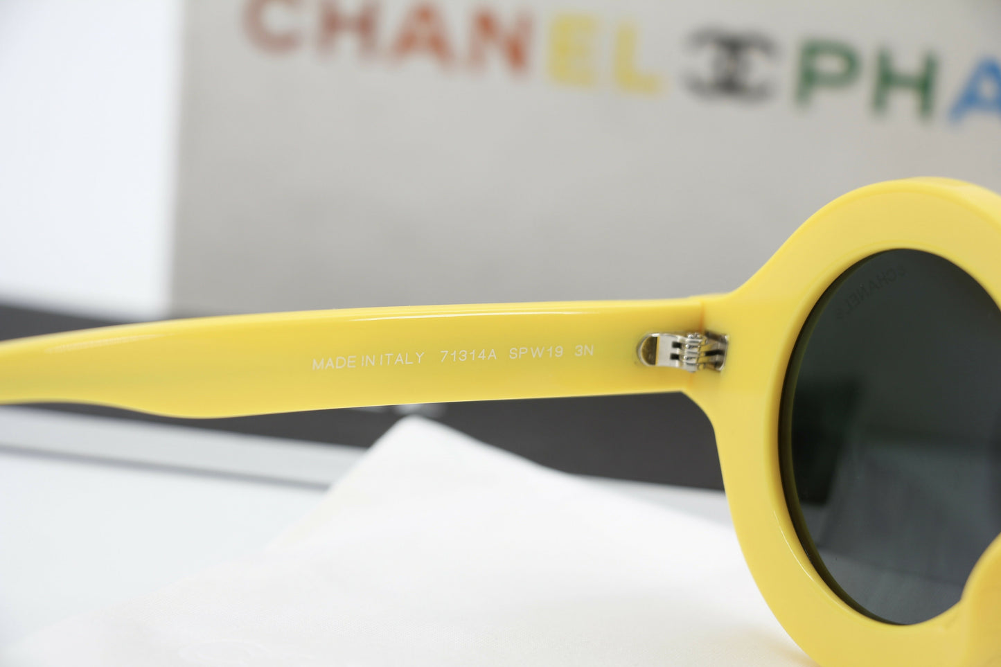 Chanel 2019 CC Pharrell Yellow Sunglasses