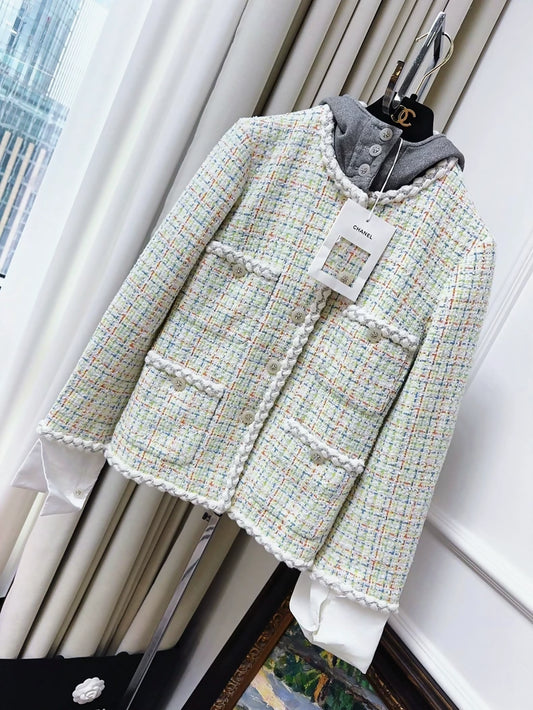 Chanel 25C Two-Piece Hooded Tweed Jacket