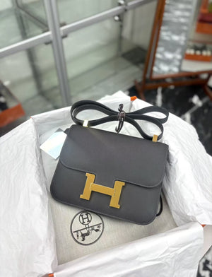 Hermes Constance 24 Graphite Epsom Gold hardware