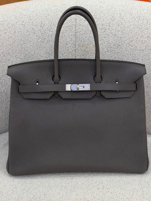 Hermès Birkin 35 Gris Etain Togo Palladium hardware