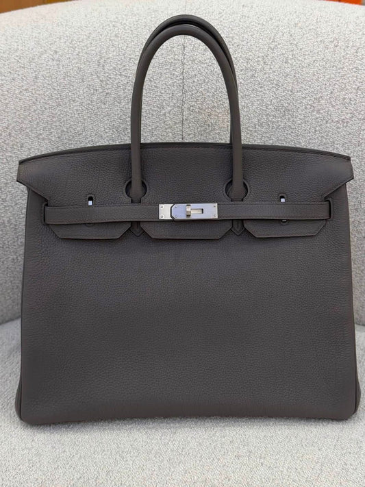 Hermès Birkin 35 Gris Etain Togo Palladium hardware