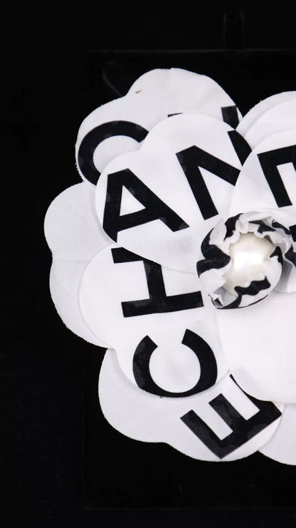 Chanel 19 Letter Pearl Camellia Brooch
