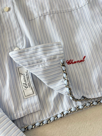 Chanel 26S Blue Striped Shirt