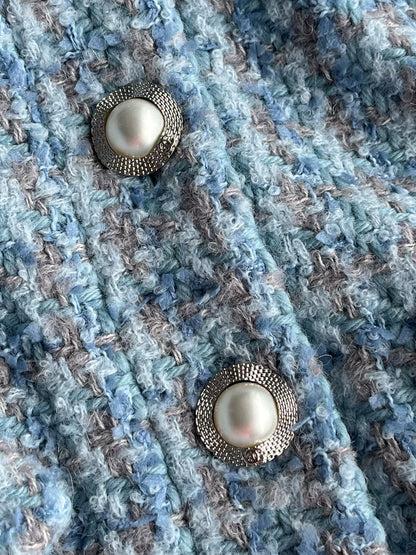 Chanel 22B blue tweed jacket