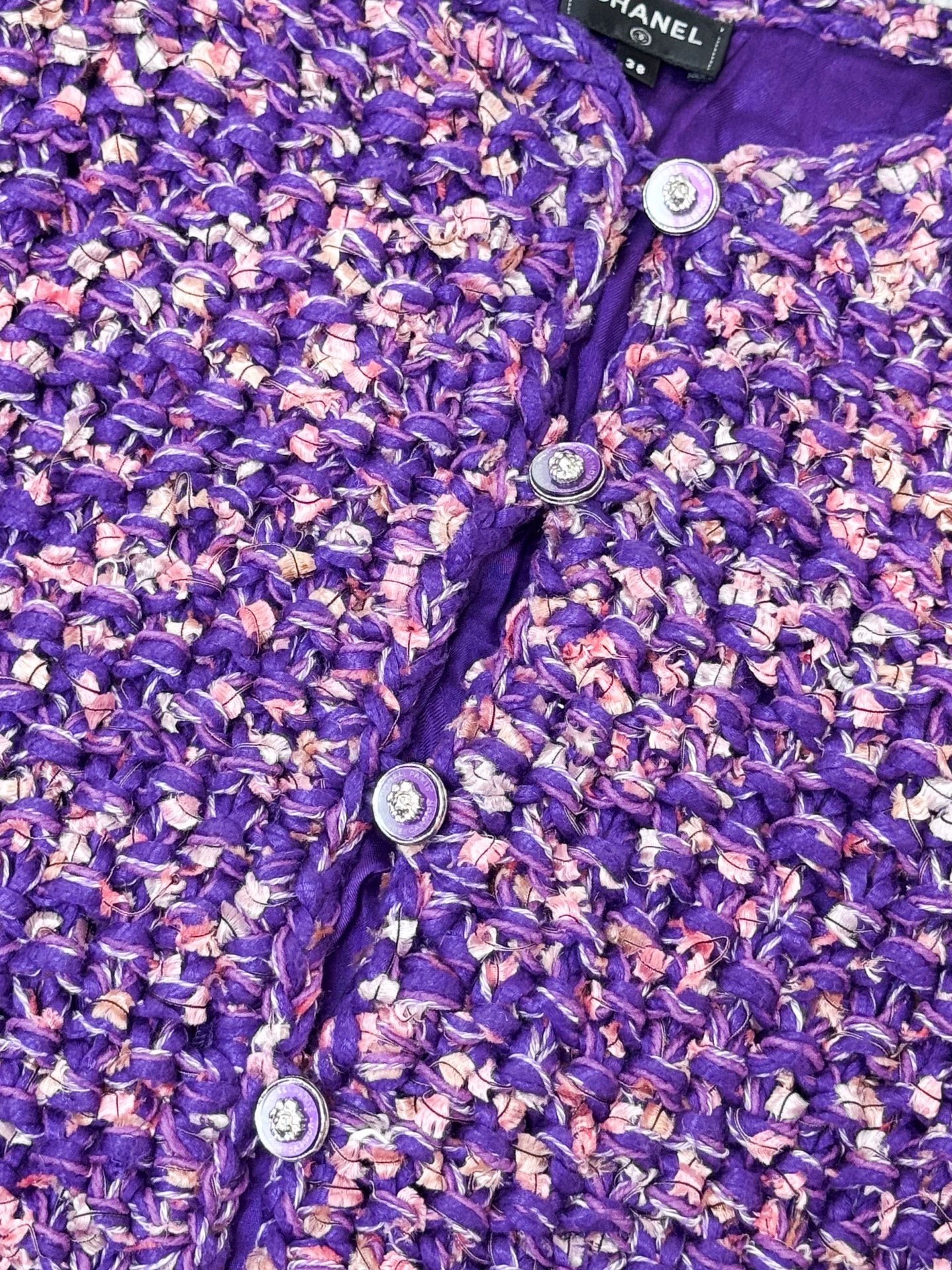 Chanel 22P purple cardigan