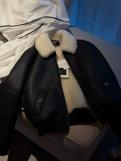 Chanel 25B shearling jacket