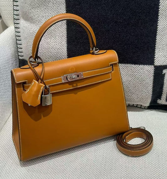 Hermes Kelly 25 natural butler palladium hardware