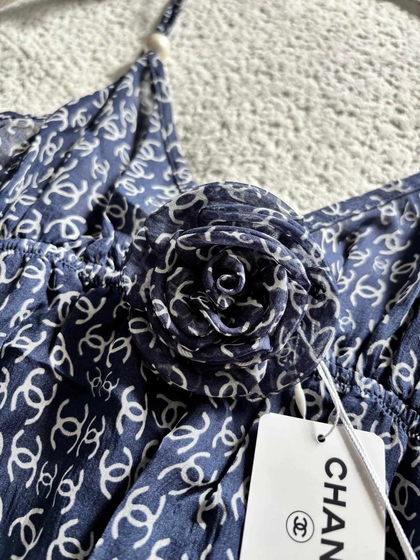 Chanel 25P Navy Blue Dress