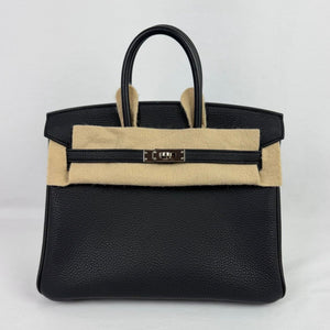 Hermes Birkin 25 Black Togo Palladium hardware