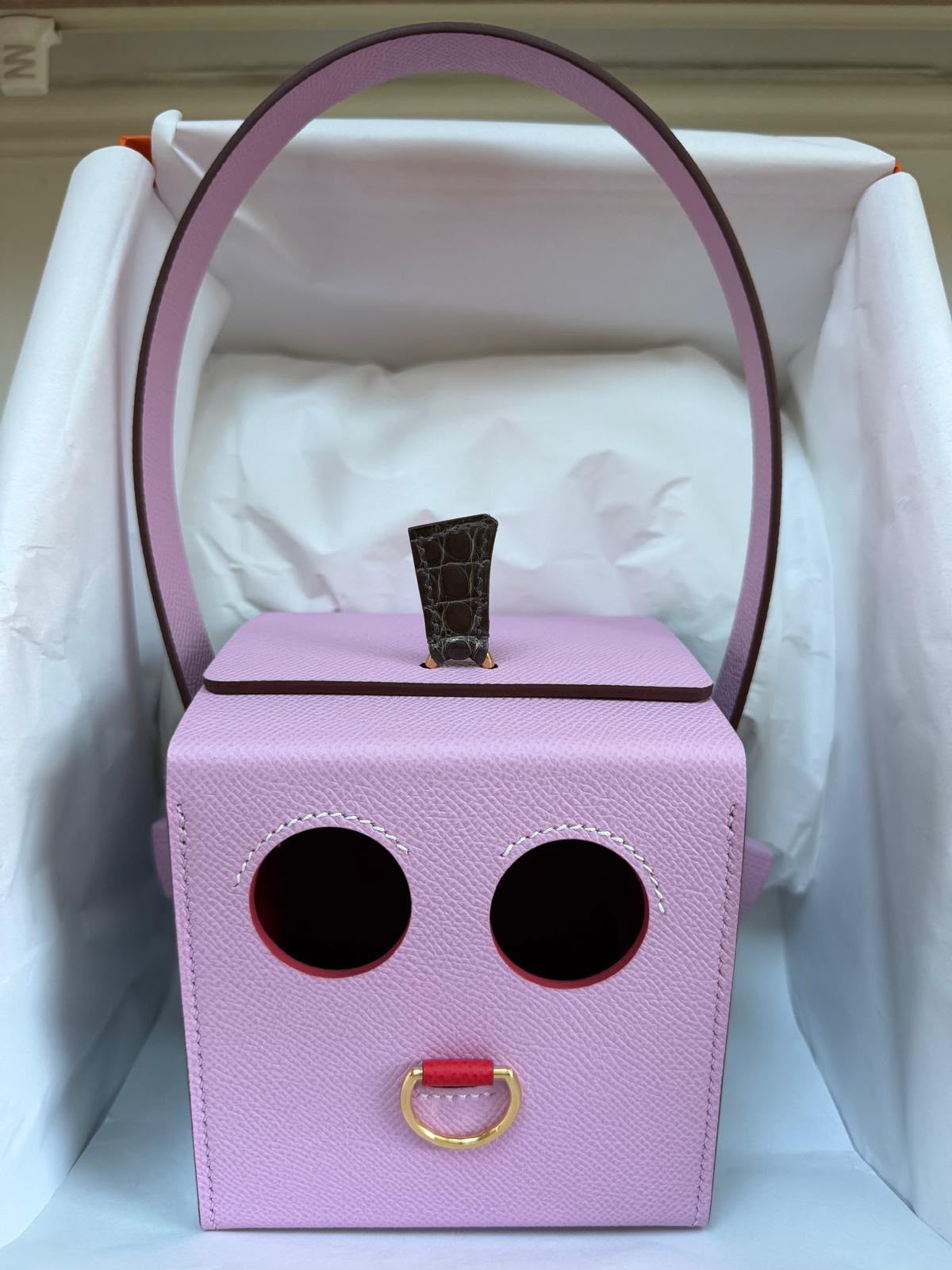 Hermes Minaudiere Robot Mauve Sylvestre