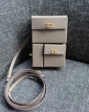 Hermes Kelly Multipocket etoupe epsom gold hardware