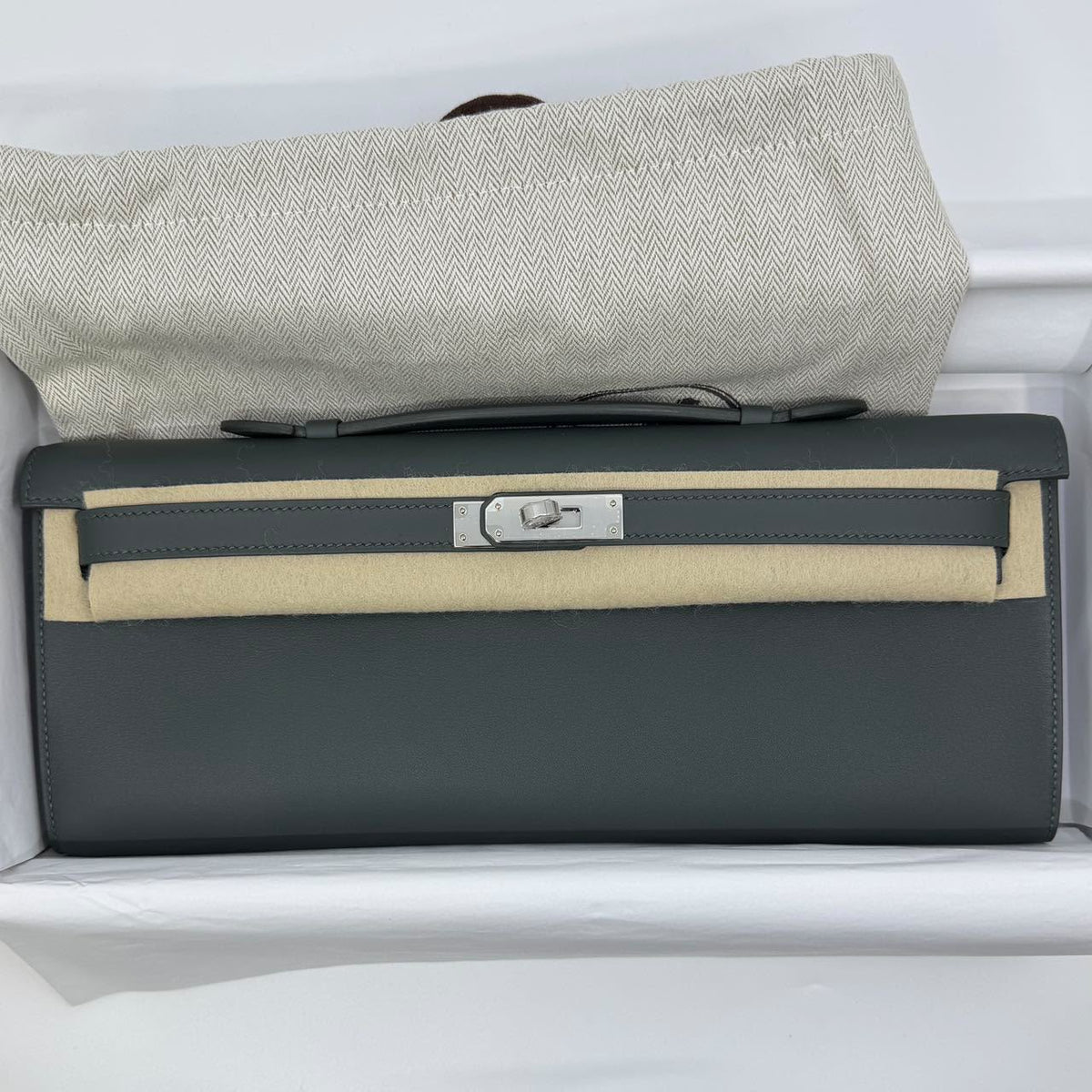 Hermes Kelly cut Vert Mangrove Swift Palladium hardware