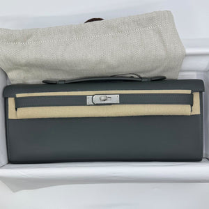 Hermes Kelly cut Vert Mangrove Swift Palladium hardware