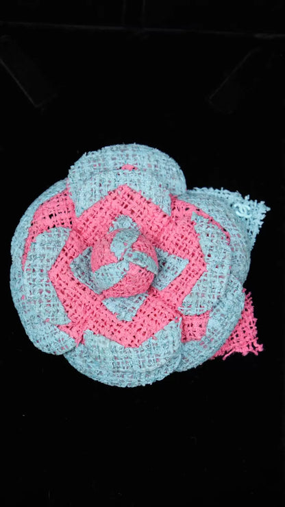 Chanel 16 Powder Blue Camellia Brooch