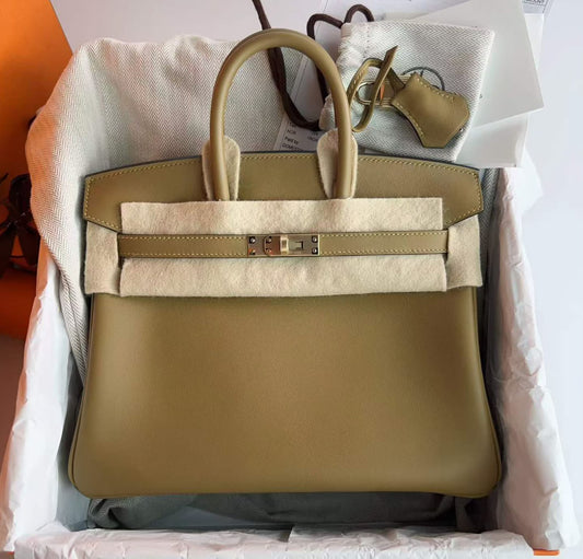 Hermes Birkin 25 Dune Swift Permabrass hardware
