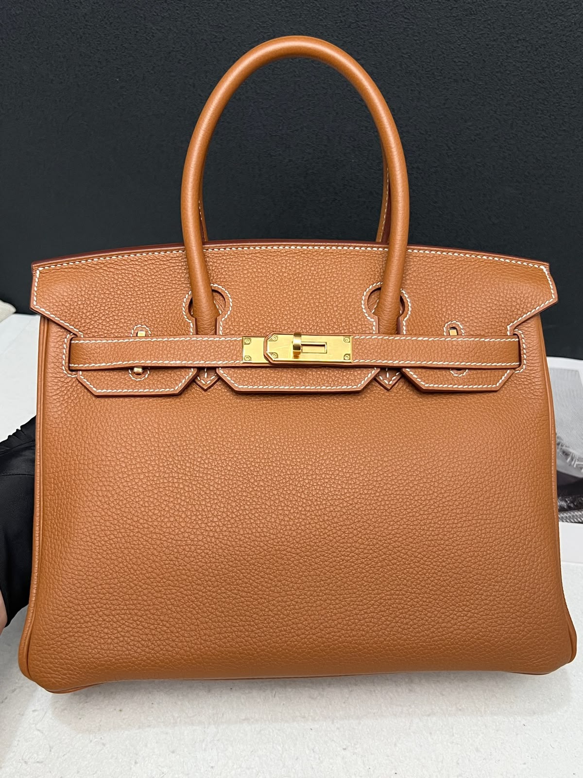 Hermes Birkin 30 gold Togo gold hardware